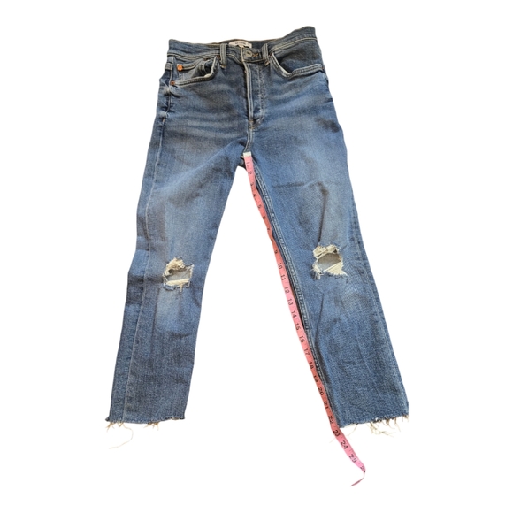 RE/DONE 90s High Rise Ankle Crop Sz 27 - Picture 9 of 13